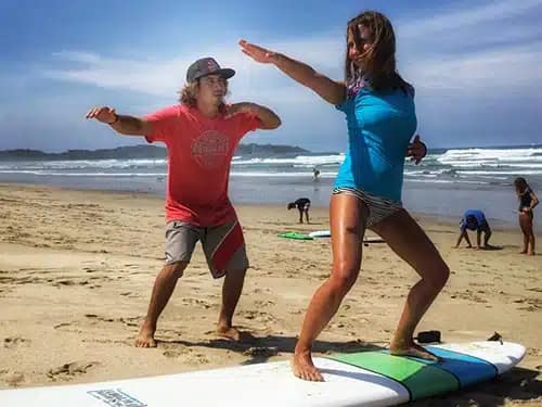 surf lesson guiones